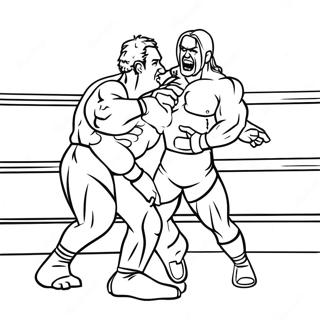 Page A Colorier Dun Lutteur De La Wwe Faisant Une Blague A Son Adversaire 64060-52999