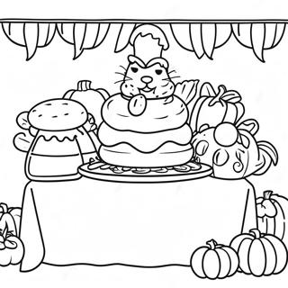 Page A Colorier Du Festin De Thanksgiving De Garfield 64069-52991