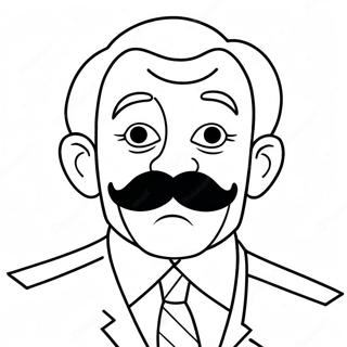 Page A Colorier Dun Pere Drole Et Bizarre Avec Une Moustache 64080-52994