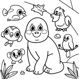 Page A Colorier Des Animaux Colores De La Foret Amazonienne 64140-53053