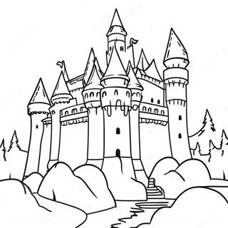 Page A Colorier De Chateau Medieval 6414-5218