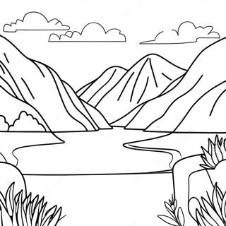 Page A Colorier Paysage De Nouvelle Zelande 64199-53094