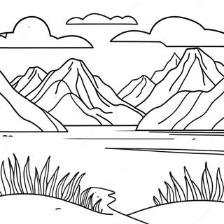 Page A Colorier Paysage De Nouvelle Zelande 64199-53095