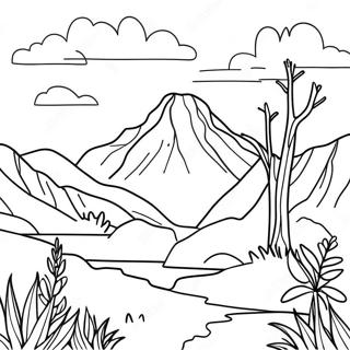 Page A Colorier Paysage De Nouvelle Zelande 64199-53096