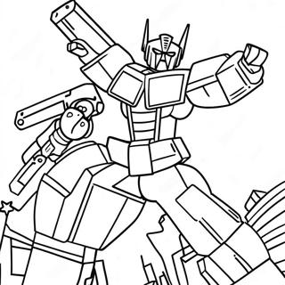 Page A Colorier Transformers Jazz Funky En Action 64210-53107