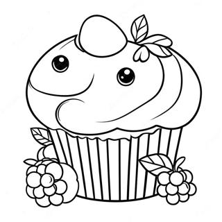 Muffin Aux Myrtilles Pages À Colorier