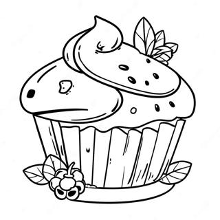 Page A Colorier Delicieux Muffin Aux Myrtilles 64240-53126