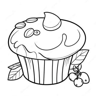 Page A Colorier Delicieux Muffin Aux Myrtilles 64240-53128