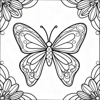 Page A Colorier Design De Vitrail De Papillon Colore 64270-53157