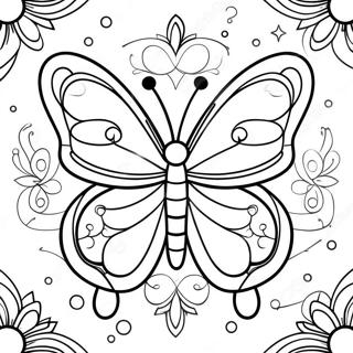 Page A Colorier Design De Vitrail De Papillon Colore 64270-53159