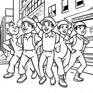 Page A Colorier Des Personnages Des Newsies En Action 64290-53170