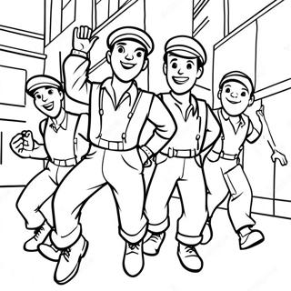 Page A Colorier Des Personnages Des Newsies En Action 64290-53172