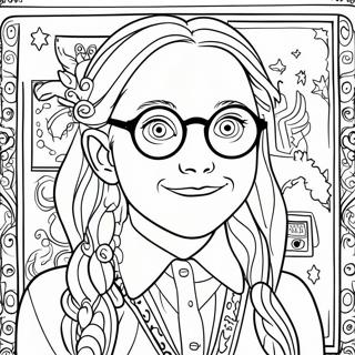 Page A Colorier De Luna Lovegood Avec Le Magazine Quibbler 64350-53213