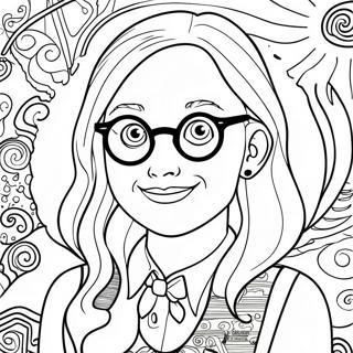 Page A Colorier De Luna Lovegood Avec Le Magazine Quibbler 64350-53214