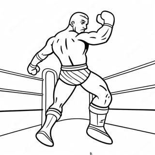 Page A Colorier De Lutteur Wwe Sautant Sur Un Adversaire 64370-53230