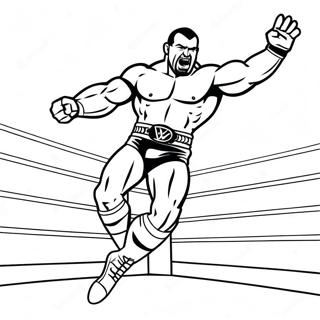 Page A Colorier De Lutteur Wwe Sautant Sur Un Adversaire 64370-53231