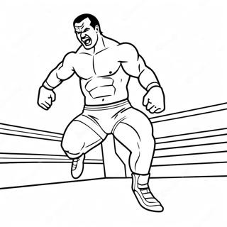 Page A Colorier De Lutteur Wwe Sautant Sur Un Adversaire 64370-53232