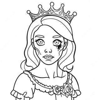 Page A Colorier De La Princesse Zombie 64390-53236