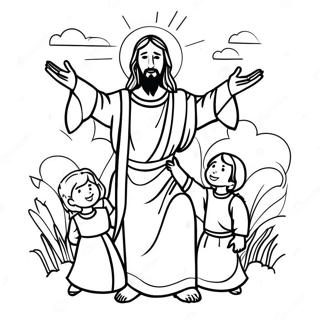 Page A Colorier Jesus Colore Avec Des Enfants 64411-53260