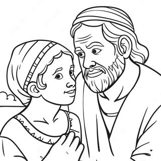 Page A Colorier Jacob Et Esau Avec Fond Colore 64441-53284