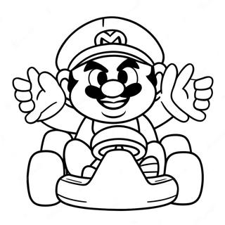 Page A Colorier Wario Dans Un Kart De Course 6445-5245