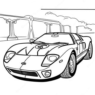 Page A Colorier De La Ford Gt Classique En Course 64511-53337