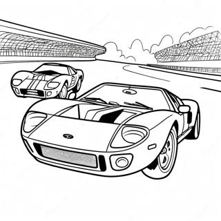 Page A Colorier De La Ford Gt Classique En Course 64511-53339