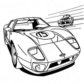 Page A Colorier De La Ford Gt Classique En Course 64511-53340