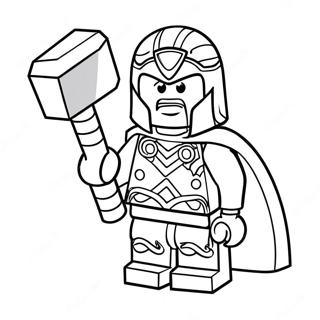 Page A Colorier Lego Thor Avec Un Marteau 64531-53354