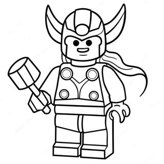 Page A Colorier Lego Thor Avec Un Marteau 64531-53356