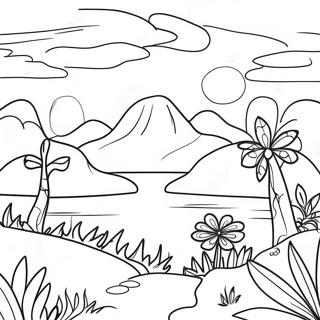 Page A Colorier Paysage Dart Numerique Vibrant 64551-53379