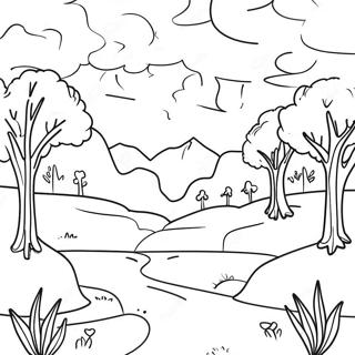 Page A Colorier Paysage Dart Numerique Vibrant 64551-53380