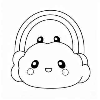 Adorables Squishmallows Dans Une Page A Colorier Arc En Ciel 64561-53384