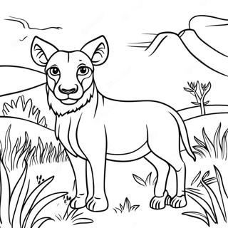 Page A Colorier De La Faune Du Kenya 64620-53421