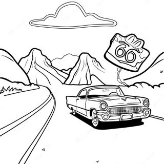 Page A Colorier De Paysage Pittoresque De La Route 66 64630-53439