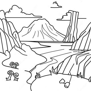 Page A Colorier Du Paysage Islandais 64650-53447