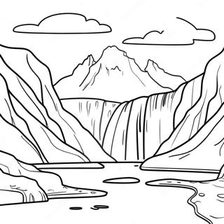 Page A Colorier Du Paysage Islandais 64650-53448