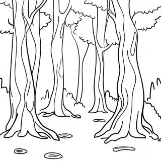 Page A Colorier Des Arbres Majestueux De La Foret 64661-53459