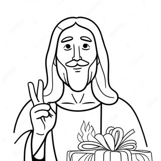 Page A Colorier Joyeux Anniversaire Jesus 64690-53484