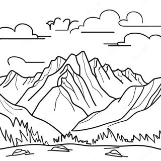 Page A Colorier Des Majestueuses Montagnes Rocheuses 64711-53495