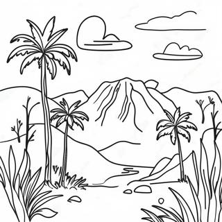 Page A Colorier Paysage Colore De Bolivie 64741-53522