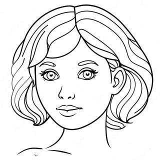 Page A Colorier Modele De Visage Vierge Mignon 64761-53534