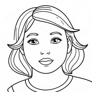 Page A Colorier Modele De Visage Vierge Mignon 64761-53535