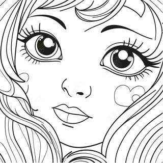 Page A Colorier Modele De Visage Vierge Mignon 64761-53536