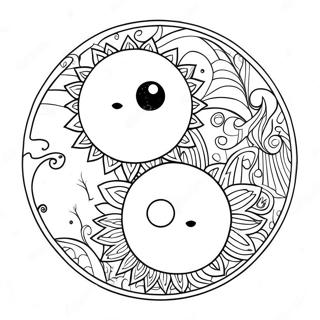 Page A Colorier Yin Yang Soleil Et Lune 64810-53570