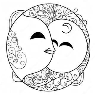 Page A Colorier Yin Yang Soleil Et Lune 64810-53571