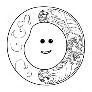 Soleil Et Lune Yin Yang Pages À Colorier