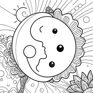 Page A Colorier Celeste Yin Yang Soleil Et Lune 64811-53566