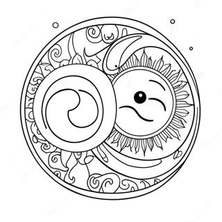 Page A Colorier Celeste Yin Yang Soleil Et Lune 64811-53567