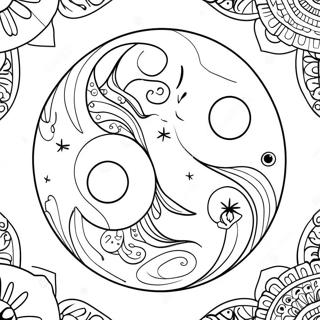 Page A Colorier Celeste Yin Yang Soleil Et Lune 64811-53568